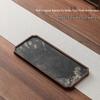 Rock Design Dry Bubble Tea Tray with Bamboo Base