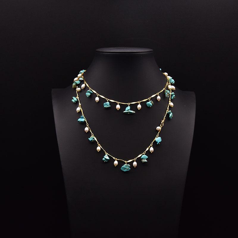 Natural Freshwater Pearl Necklace Women Versatile French Vintage Fashion Light Luxury Elegant Temperament Sweater Chain Pearl
