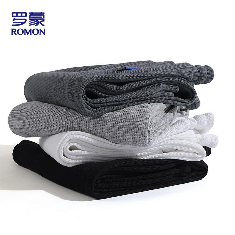 ROMON Men's Waffle Grid Casual Jogger Pants