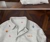 2025 Herbst Guochao Herren Blumenstickerei Retro Hoodie Jacke