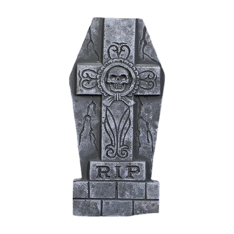 Halloween Foam Tombstone Bat Ghost Skull Party Backdrop Decoration Supplies