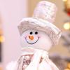 Cartoon Christmas Decorations Champagne Snowman Desktop Doll Sled Sitting Doll  Festive Decor