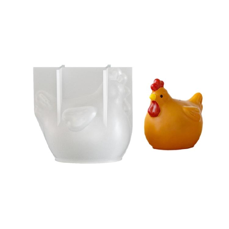 Chicken Shape Silicone Mold Perfect for Candle Making Heat Resistant Texture Home Decoration Creative Project Gift Set
