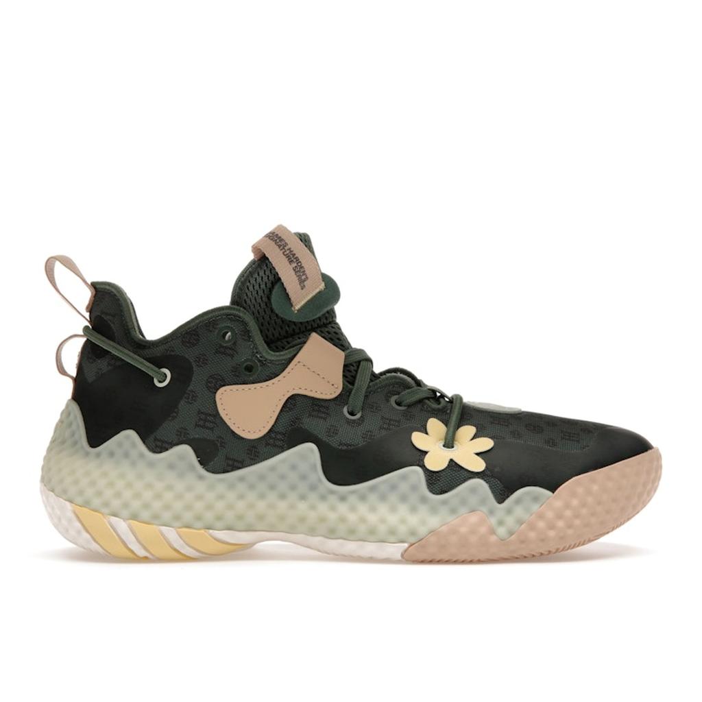 Adidas Harden Vol. 6 Green Oxide Monogram Men Sneakers Almost-Yellow Linen-Green GW9032