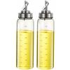 Leak-proof, dust-proof glass oil bottle, oil pot, soy sauce bottle, and vinegar bottle for home kitchen use, 500ml