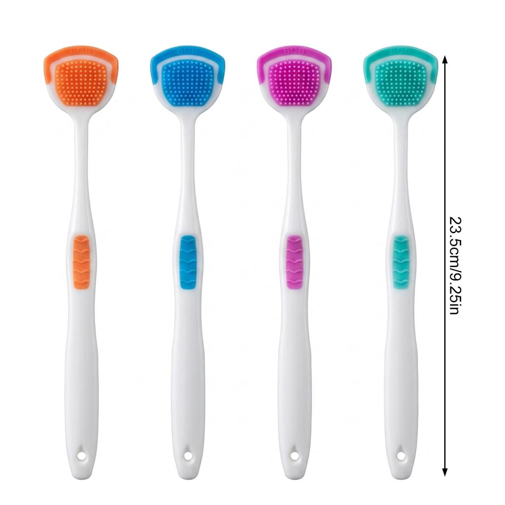 Silicone Tongue Cleaner Multifunctional Scraper Brush For Oral Care
