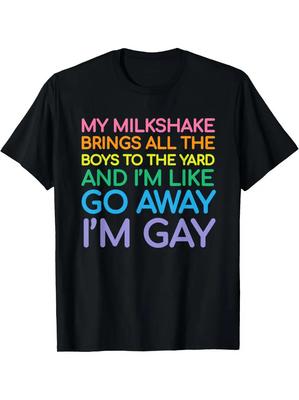 Essentialsen Lesbian Flag Gay Pride Rainbow LGBT Funny Queer My Milkshake 2024 M