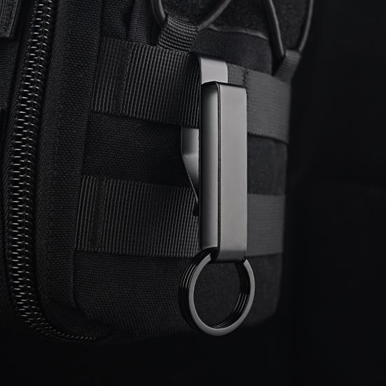Belt Key Clip Keychain Clip Rustproof Corrosion Resistant Lightweight Reusable Tactical Belt Key Holder with Key Rings