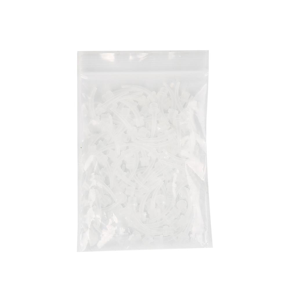 100 Pieces/pack Dental Silicone Rubber Conveyor Mixing Tip Small Head Silicone Rubber Printing Film Mixing Head Small Elbow