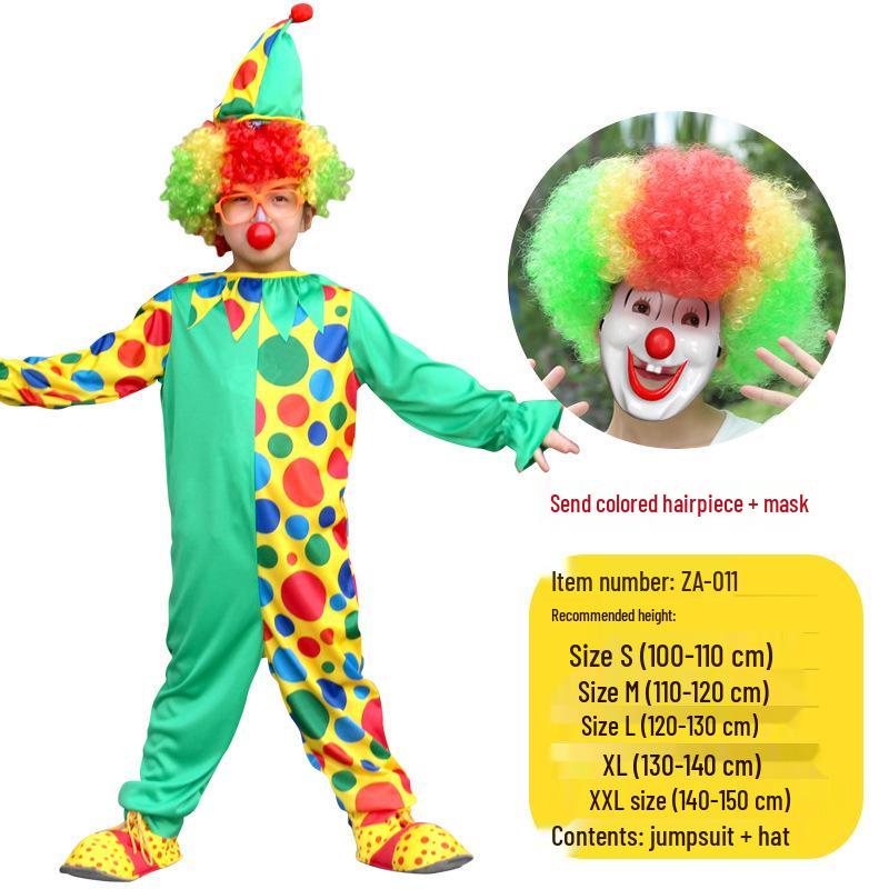 Kids' Clown & Magician Costume Set for Boys & Girls - Perfect for Masquerades, National Day, Christmas & New Year Performances.