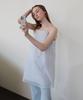 Leuba Layered Sheer Slip Dress - Powder Blue