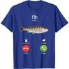 Fih T-Shirt Schuhe Fisch Lustig Falsch geschrieben Fisch Meme Fih Humor T-Shirt Lustiges Grafik-T-Shirt Lässiges Rundhals-T-Shirt