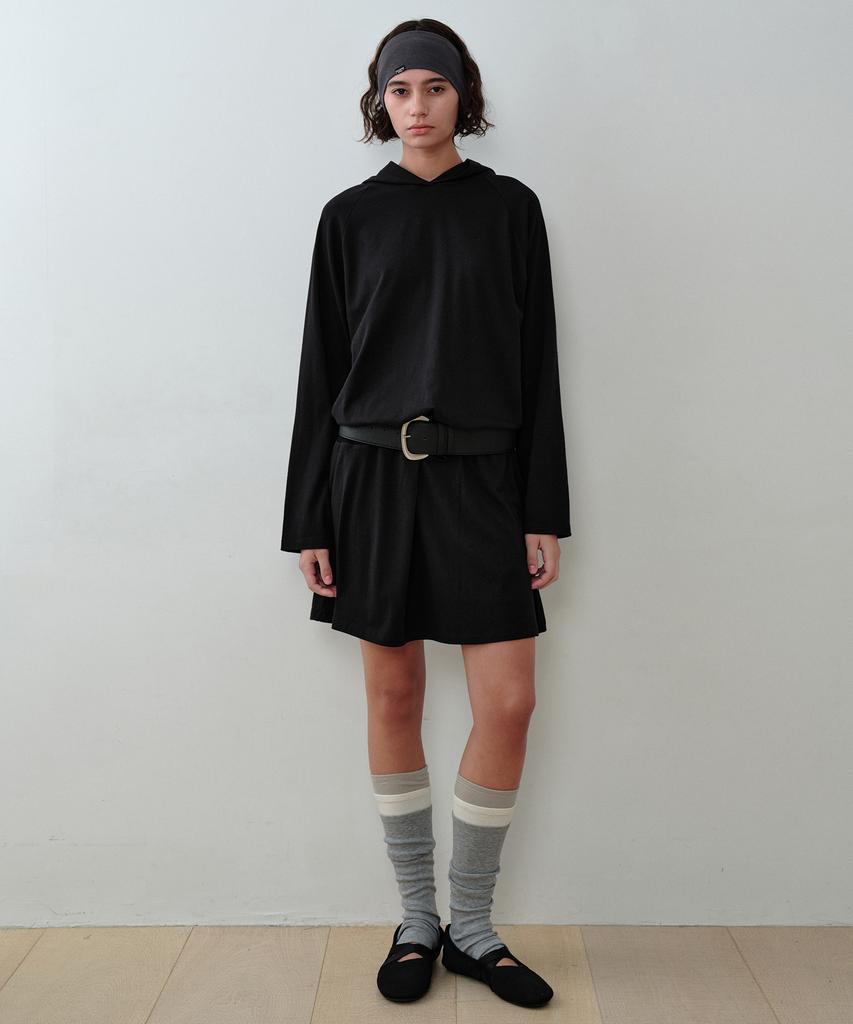 Simeteuligpeosenteu Hooded Jersey Dress / Black