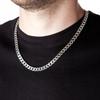 Silver Men' Chain 925 ITALIAN SILVER 5mm/55cm Diamond Chain