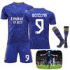 Season 2122 Real Madrid Number 9 Benzema Kid Adult Soccer Jersey Sports Apparel
