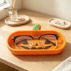 Desk Accessories for Office 3D Printed Pumpkin Glasses Storage Tray, Decorative Desktop Organizer Halloween Home Decor Sunglasses Keys & Jewelry,