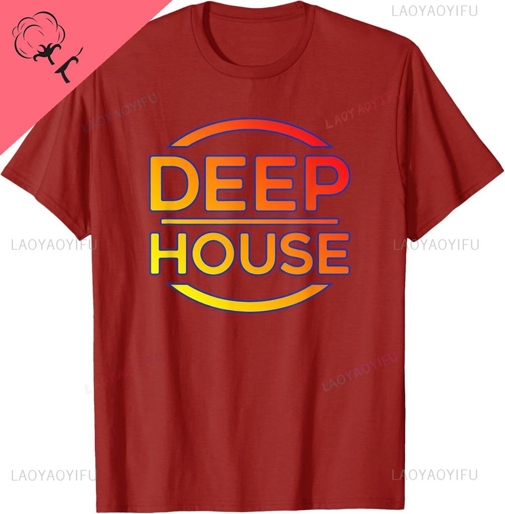 Deep House Shirt Dance Music Festival TShirt Individuality Custom Printed Graphic T Shirts Mens T Shirt Ropa Hombre