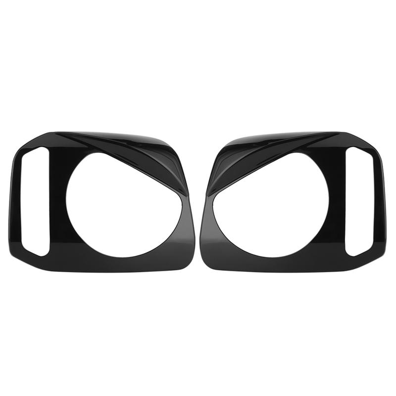 2Pcs Car Front Headlight Cover Headlamp Trim Decor Replacement for Suzuki Jimny 2007-2017 Car Accessories