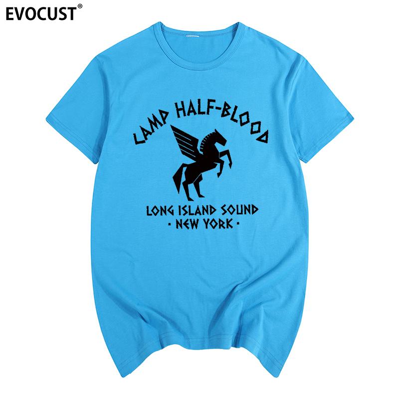 Camp Half Blood Long Island Sound NY Percy Jackson Vintage T-Shirt Halloween Kostüm Unisex Baumwolle Herren T-Shirt Neu Damen TEE
