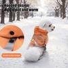 Soft Dog Onesie Clothes Hooded Jumpsuit, Plush Lined Cozy Hoodie, Four-Legged Pet Winter Wear Outfit, Warm for Small Medium Dogs Jacket