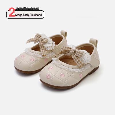 Frühlings-Spitzen-Dekor Weichsohlige Kleinkind-Prinzessin-Schuhe zum Laufen