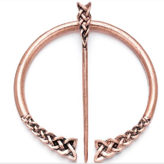 2025 Mode Vintage Broche Viking Brons Holle Riemgesp Spiraal Broche Mantelprikker Sluiting Broches Retro Middeleeuwse Noorse Sieraden