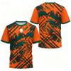 Men's T-shirt Round Neck Short Sleeved Color Printed Tennis Running Casual and Comfortable Outdoor Sportswear Top