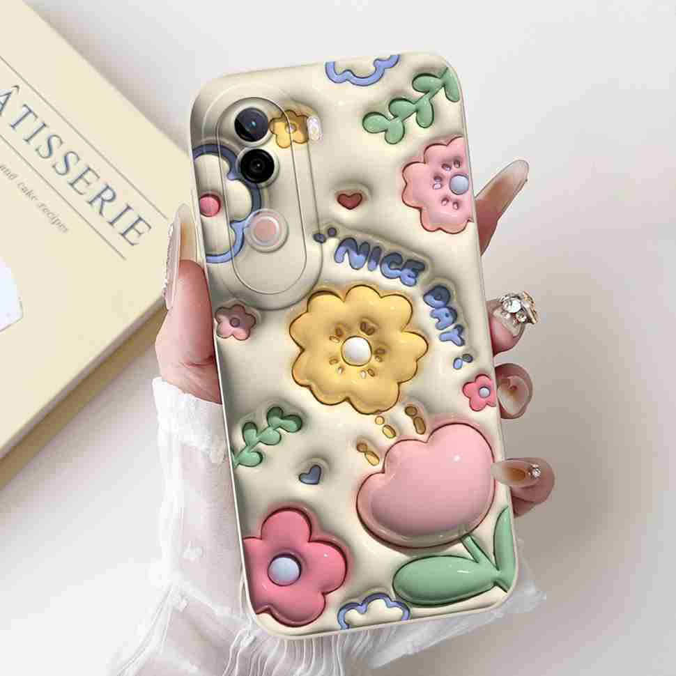 Flower Cover For Vivo V40e Case Soft Silicone Phone Back Cover Casing For Vivo V 40e V40e 4G V2403 Coque TPU Fundas