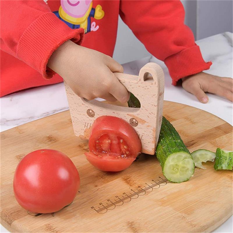 Cuțit din lemn Jucării de gătit pentru copii Cuțite sigure Tăiere fructe legume Tocător de bucătărie Jucărie Montessori Instrumente educaționale pentru copii mici