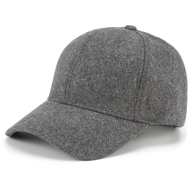 

[GEJ-Tech] wool cap hat Large size (up to 65cm) men s ladies autumn winter (XL, light gray)