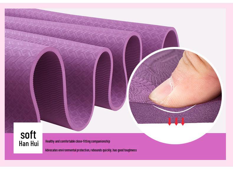 Widen 90CM 12mm TPE Yoga Mat for Fitness, Pilates, Floor Exercise