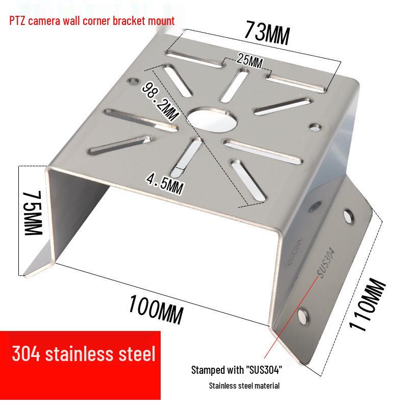 304 Stainless Steel 90° Wall Corner Bracket for Hikvision PTZ Cameras