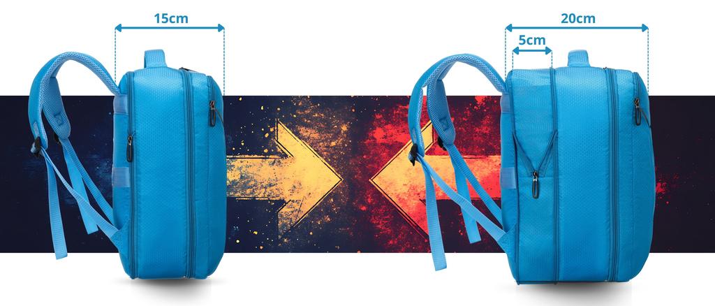 PTN BOCIAN-6446 Blue Travel Backpack
