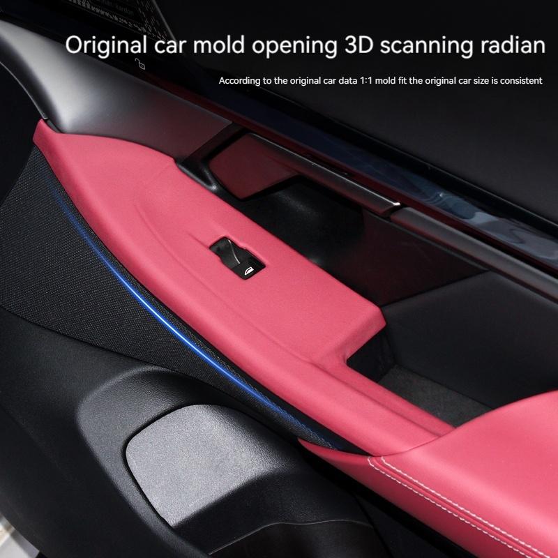 For BMW 5 seriese G60 2025-2025 Leather material Window lift panel glass button frame decorative stickers interior accessories