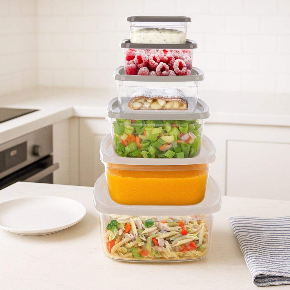 6x Kitchen Containers for Food Food Products Container Set
