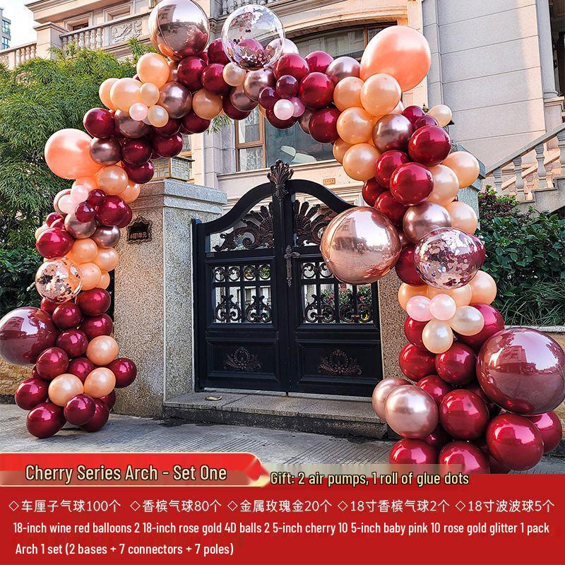 Wedding Balloon Arch Set - Rustic Gate Décor for Hotel Banquets and Engagements