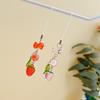 Stylish Acrylic Strawberry Green Leaf Phone Strap Mobile Hanging Decoration Charm for Decorative Fashion Use