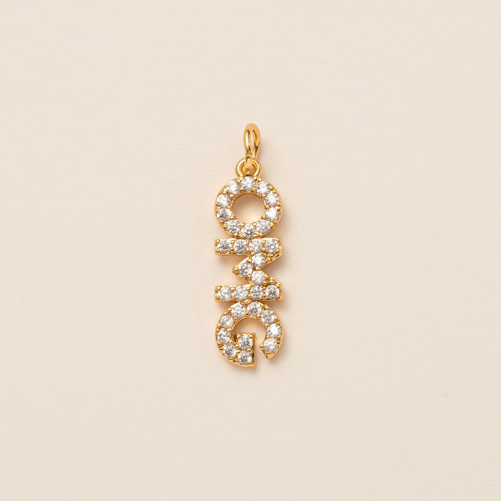 European and American DIY handmade small pendant accessories, heart-shaped horseshoe pendant, gold-plated color preservation
