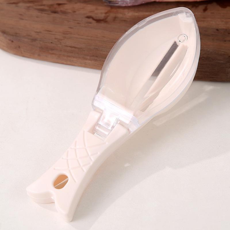 Kitchen Household Scale Scraper With Lid, Fish Scale Scraper, Manual Descaling, Brushing Of Fishing Tools