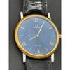 Used Omega Deville YG Bezel Men's Quartz Belt External Fudo Blue Dial