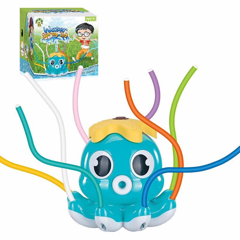 

Sprinkler Rotating Spray Outdoor Games For Kids Garden Octopus Summer Water Toy Backyard Yard Cartoon Splash Baby Bath Toys Gift зелёный