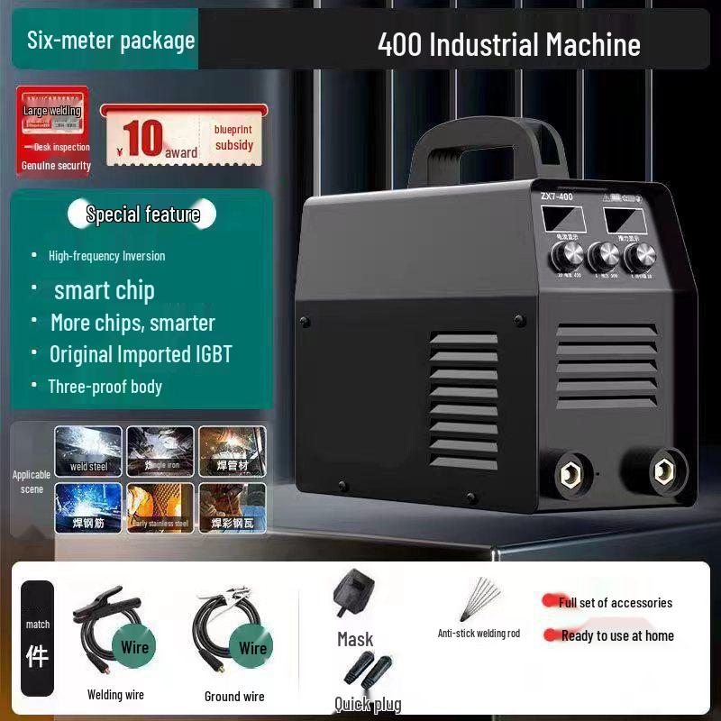 Portable All-Copper 220V Mini Electric Welder, Two-Phase, 250-400A, Automatic Full Set