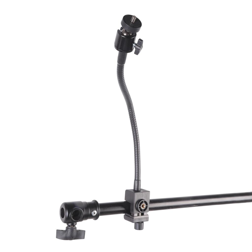 Adjustable C Shape Clip Rod Mount With 90mm/280mm Flexible Arm For Photography Lighting Stand And Phone Mount