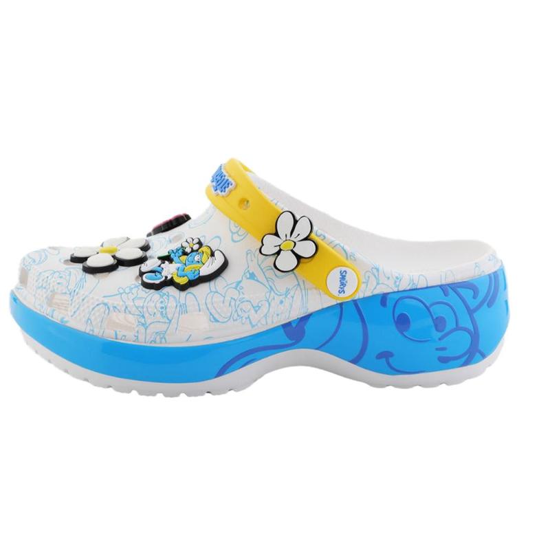 

Смурфики x Crocs Classic Platform Clog Смурфетта Женские кроссовки Белый Синий 210822-90H 37-38