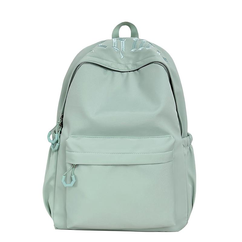 Schoolbag Japanese Simple and Versatile Large-capacity Solid-color Campus Schoolbag for Women 1011 Summer New Light Commuter Backpack for Women