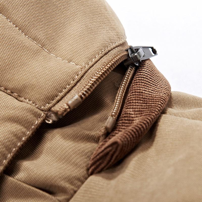 Kışlık Pamuklu Giysiler Erkek Polar Kalınlaştırılmış Ceket Erkek Sıcak Pamuklu Giysiler Orta ve Uzun