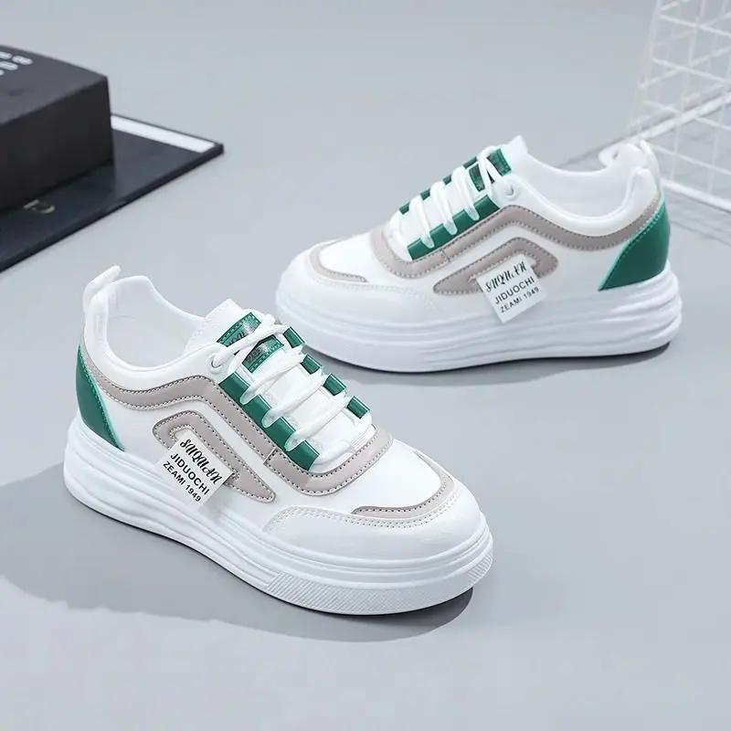 Sneakers Woman Footwear Sports Athletic White Shoes for Women Spring Autumn Walking Original New In Stylish 2025 Aesthetic A H