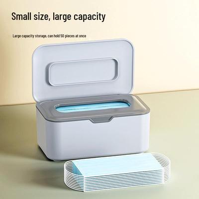 Lidded Dustproof Storage Box for Tissues, Wipes, Gloves & Masks - Large Capacity