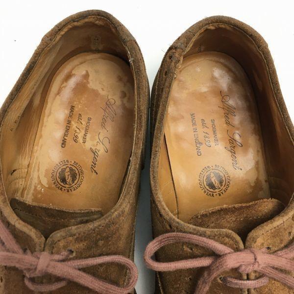 Alfred Sargent Made In England Suede Semi Brogue Shoes Brown Size 8 Men’s(USED)