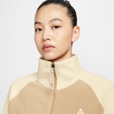 Nike ACG Sweatshirts Women's Khaki Stand Collar Moderate Regular